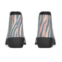 Pastel Zebra Pattern Women's Fashion Boots Multi