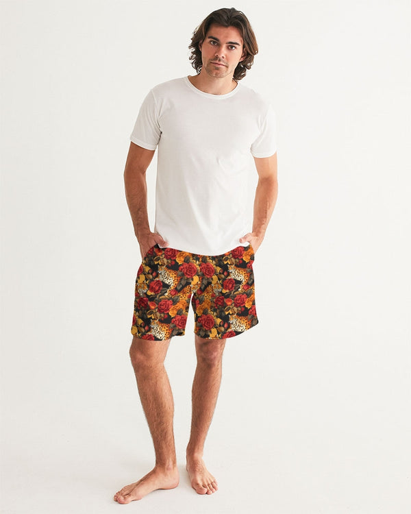Leopards & Roses Men's Swim Trunk Multi