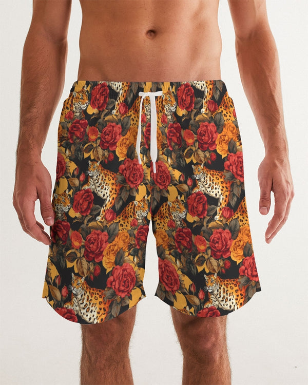 Leopards & Roses Men's Swim Trunk Multi