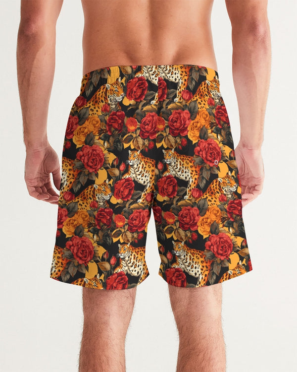 Leopards & Roses Men's Swim Trunk Multi