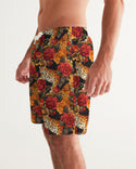 Leopards & Roses Men's Swim Trunk Multi