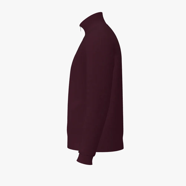 Solid Colour Men's Cashmere Zip Up Jacket Nocturne