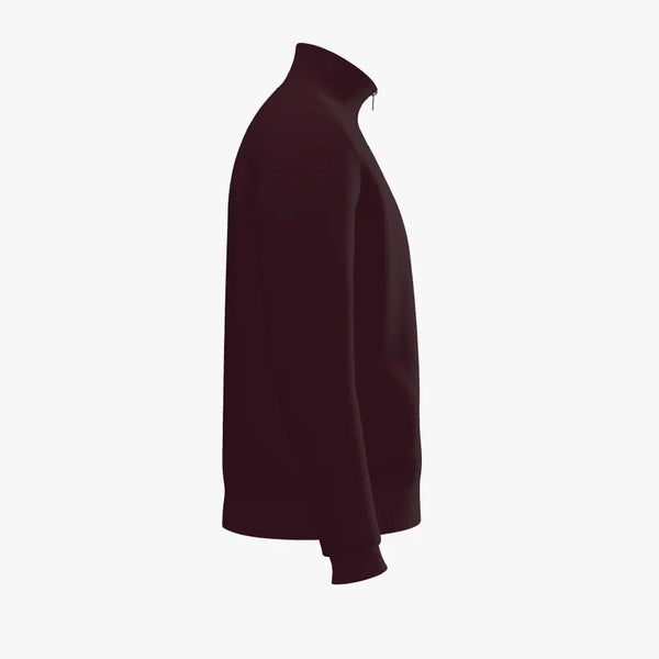 Solid Colour Men's Cashmere Zip Up Jacket Nocturne