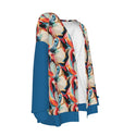 GEOMETRIC HORSES WOMEN'S IMITATION KNITTED CARDIGAN FRESH BLUE