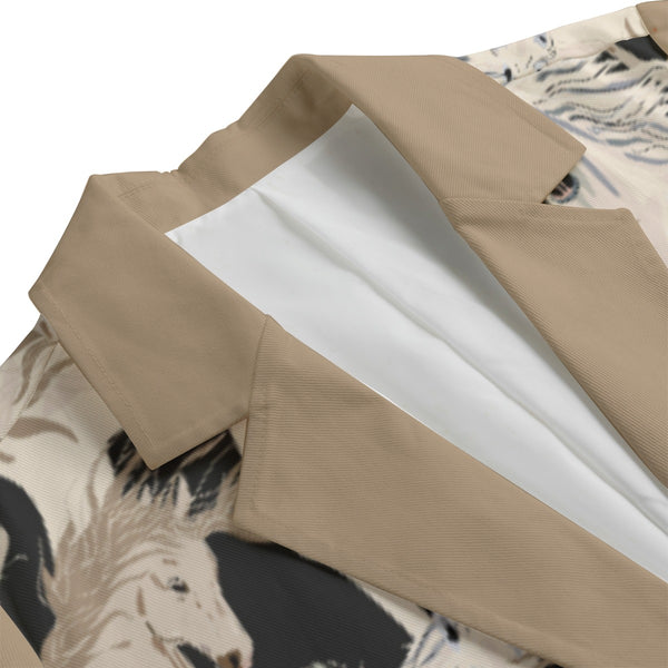 Beautiful Horses Women's Leisure Blazer Golden Beige