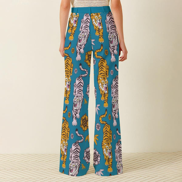 Roaring Tigers Women's Wide Leg Pants Mid Petrol
