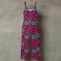 RED & BLUE WOMEN'S SPAGHETTI STRAP WIDE LEG JUMSPUIT SCARLET RED