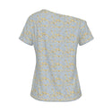 GINGKO PALE BLUE WOMEN'S OFF SHOULDER T-SHIRT MULTI