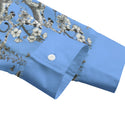 Cheetahs & Monkeys Women's Imitation Silk Shirt Suit Wedgewood Blue