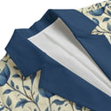 Blue & Cream Floral Women's Leisure Blazer Violet Indigo
