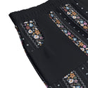 Flower Stripes Women's Package Hip Skirt Black