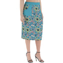 SUMMER HUMMING BIRD WOMEN'S PACKAGE HIP SKIRT ELEGANT BLUE