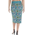 SUMMER HUMMING BIRD WOMEN'S PACKAGE HIP SKIRT ELEGANT BLUE