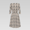 Earthy Floral Women's Knee-length V-Neck Dress Multi