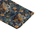 TIGER & TROPICAL LEAVES MEN'S CASUAL FLAT LAPEL COLLAR BLAZER NIGHT BLUE