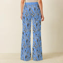 Cheetahs & Monkeys Women Wide Leg Trousers Wedgewood Blue