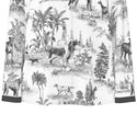 DOG TOILE WOMEN'S LONG SLEEVE PYJAMAS SET WITH WHITE CONTRASTING PIPING NIGHT GREY