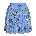 Cheetahs & Monkeys Women's Short Skirt Wedgewood Blue