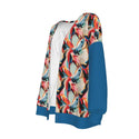 GEOMETRIC HORSES WOMEN'S IMITATION KNITTED CARDIGAN FRESH BLUE