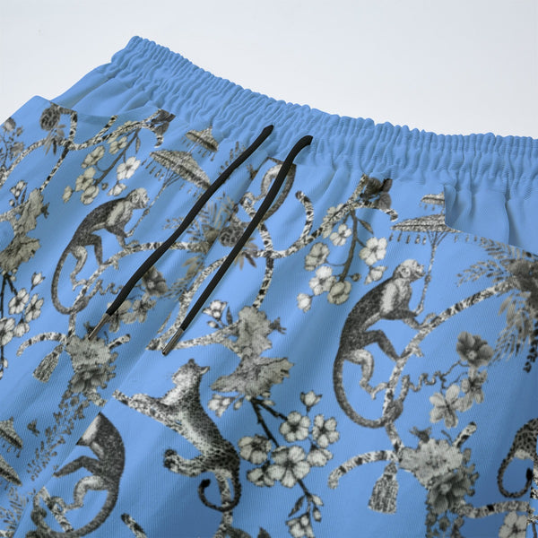 Cheetahs & Monkeys Straight Casual Cotton Pants Wedgewood Blue