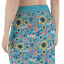 SUMMER HUMMING BIRD WOMEN'S PACKAGE HIP SKIRT ELEGANT BLUE