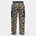 Floral Skulls Men's Cargo Pants Midnight Blue