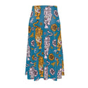 Roaring Tiger Silk Midi Skirt Multi