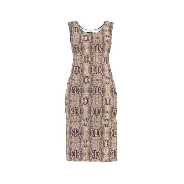 purple snake print  bk bodycon dress multi
