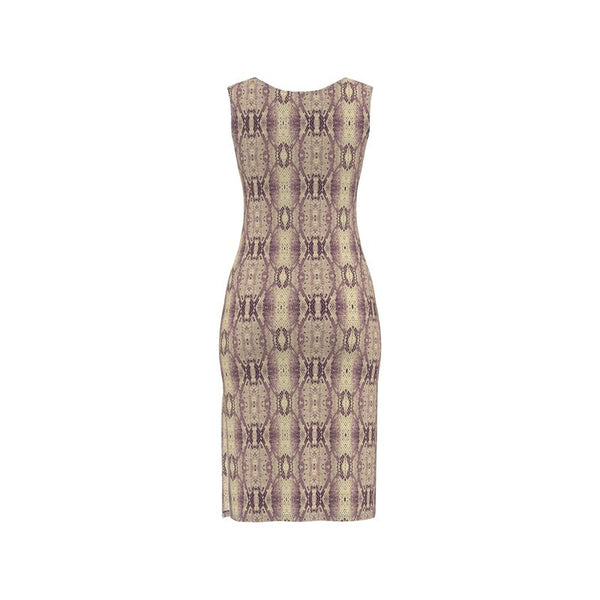 purple snake print  bk bodycon dress multi
