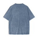 Heavyweight Men's Snow Washed T-shirt Blue