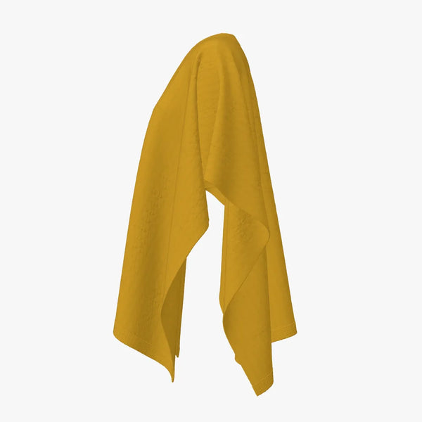 Fashion Colour Cable Knit Merino Wool Women's Poncho Gold