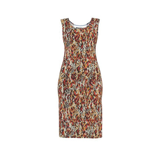 colourful abstract leopard print bodycon dress