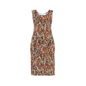 colourful abstract leopard print bodycon dress
