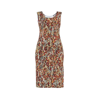 colourful abstract leopard print bodycon dress