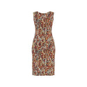 colourful abstract leopard print bodycon dress