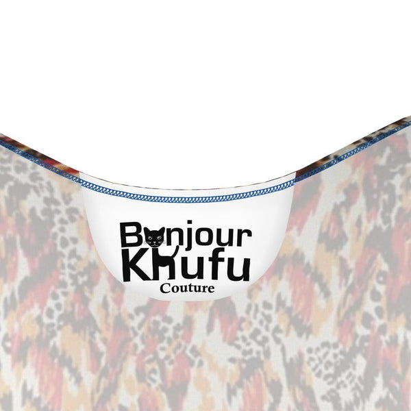 colourful abstract leopard print bodycon dress