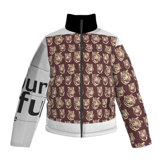 Tiger Heads Men's Puffer Jacket Muted Burgundy