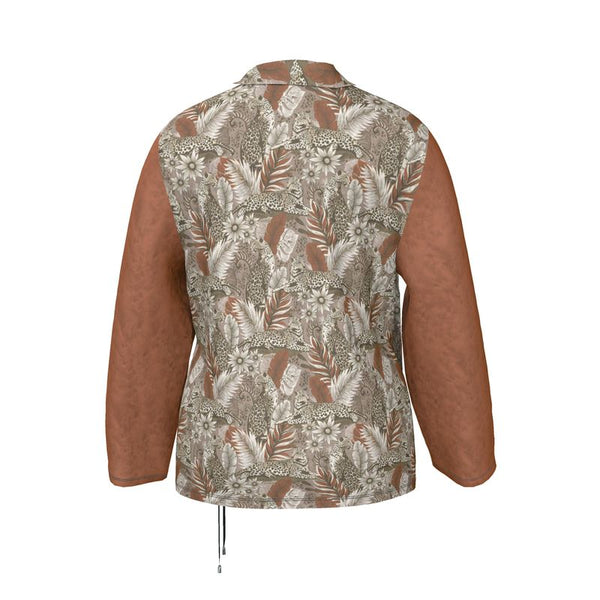 BOHEMIA LEOPARDS WRAP BLAZER ORANGE BRONZE