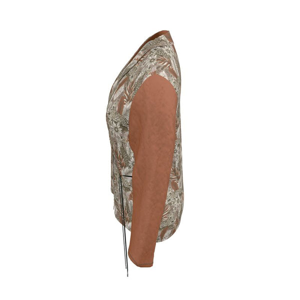 BOHEMIA LEOPARDS WRAP BLAZER ORANGE BRONZE
