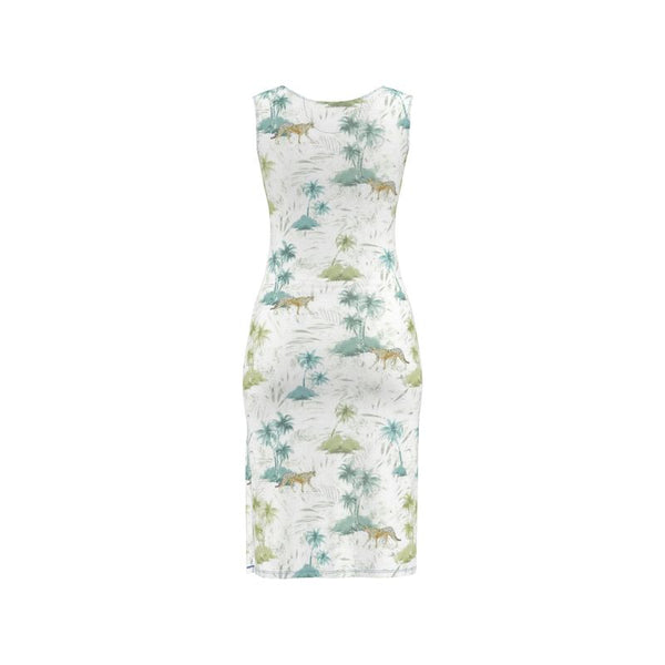 pastel tropics bodycon dress