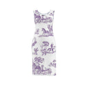 unicorn in purple bodycon dress