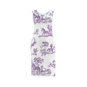 unicorn in purple bodycon dress
