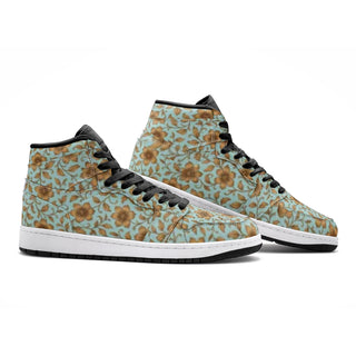 iced blue & gold flowers women's Sneaker TR multi