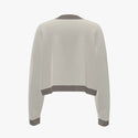 Dapper Hedgehog Women's Crew Neck Merino Wool Cropped Pullover Natural