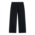 Men's Vintage Wash Wide Leg Denim Jeans black