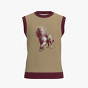 Celestial Lion Men's Crew Neck Vest Burlywood