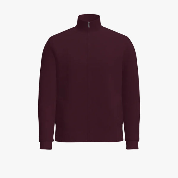 Solid Colour Men's Cashmere Zip Up Jacket Nocturne