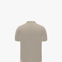 Solid Colour Mens V-neck Polo Buttermilk