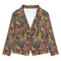 Animal Print Mix Women's Double Breasted Blazer Multi