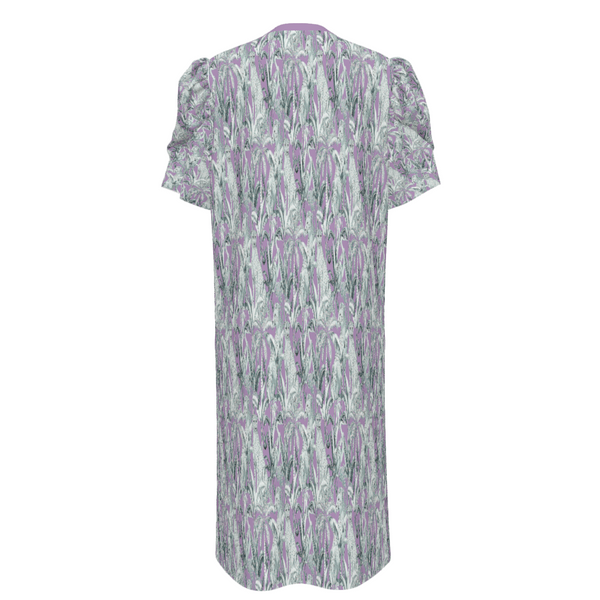 Exotic Cheetahs Short Puff Sleeve T-shirt Dress Dublyn Pink